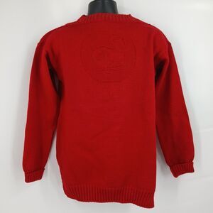 Mens vintage oiled wool red knit sweater size large dodo bird 70's style science